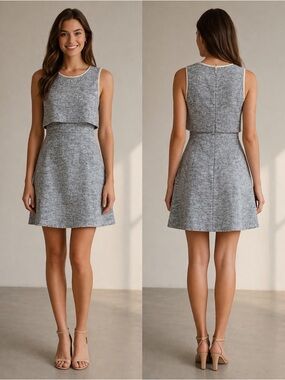 Armani Exchange Textured Sleeveless Dress